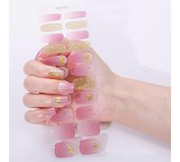 Vernis à ongles gel facile à appliquer - Couverture complète - Pas besoin de lampe - Manucure à domicile - Essentiel pour un usage domestique - Motifs d'ongles tendance