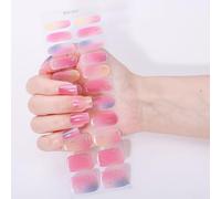 Vernis à ongles gel facile à appliquer - Couverture complète - Pas besoin de lampe - Manucure à domicile - Essentiel pour un usage domestique - Motifs d'ongles tendance