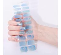 Vernis à ongles gel facile à appliquer - Couverture complète - Pas besoin de lampe - Manucure à domicile - Essentiel pour un usage domestique - Motifs d'ongles tendance