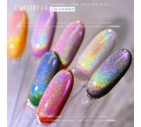 Vernis À Ongles Gel Magnétique ?il De Chat Arc-En-Ciel,8ml,Laser Coloré Scintillant,Uv Led,Gel Semi-Permanent,Peut Être Utilisé Sur N'importe Quelle Couleur.Qt0425.