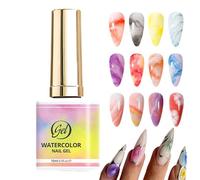 Vernis à ongles - Gel marbré 1 pouce | Couche de base UV - Colle pour à durcissement rapide de 15 ml pour effets dégradés et marbrés, idéale pour un usage domestique, les voyages, les fêtes,