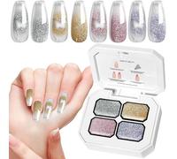 Vernis à ongles gel - Palette de 4 couleurs - Cosmétique longue durée avec dégradé de couleur - Pour réunions conviviales, voyages et mariages