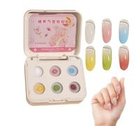 Vernis à Ongles Gel Pigmentation Intense 6 Cases Dégradé | Coffret Gel À Tamponner Pour Femme 15 g Pour Voyages Rendez-Vous Salon Réunions Mariages Débutants Experts Passionnés