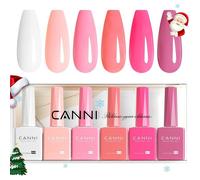 Vernis à Ongles Gel Semi Permanent 6 Couleur UV Nail Polish blanc rose violet corail Semi-permanent Valentinstag für Maniküre
