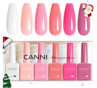 Vernis À Ongles Gel Semi Permanent 6 Couleur Uv Nail Polish Blanc Rose Violet Corail Semi-Permanent Valentinstag Für Maniküre Nageldesign 9ml