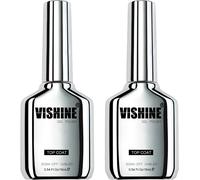 Vernis À Ongles Gel Semi Permanent Ultra Brillant Finish, 2 * 16ml Top Coat No Wipe