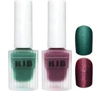 Vernis À Ongles Gel Set 2pcs Vernis Semi Permanent Vert Rouge Vernis À Ongles Gel Semi Permanent Green Vert Gel Polish Nail Cadeaux De Vacances Pour Femmes