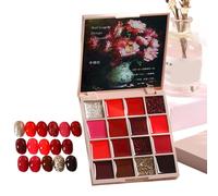 Vernis à ongles gel solide,Vernis à ongles gel crème - Vernis à ongles crème 16 couleurs,Vernis à ongles en Gel solide, colle de manucure pour femmes et filles, conception d'ongles à la maison