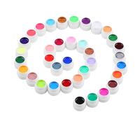 Vernis à Ongles Gel UV 36 Couleurs, Gel D'extension pour Nail Art, Durcit par Lampe UV, avec Brosse à Ongles, pour Usage Professionnel ou Domestique