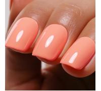 Vernis à ongles gel UV - ESTAMPILLE - Orange corail pâle - 15 ml - Semi-permanent - Durée 21 jours - Gel UV