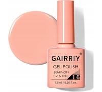 Vernis à ongles hybride Rosfix 016 - Orange doux 7,5ml | Vernis à ongles LED UV | Longue durée | Parfait pour la maison et le studio