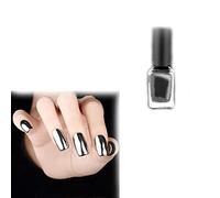 Vernis à Ongles Miroir, Vernis Vernis à Ongles Miroir Métallique, Vernis à Ongles Métallique Effet Miroir, Longue Durée Magnifique Décoration Brillante pour Ongles (Noir)