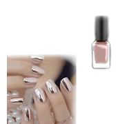 Vernis à Ongles Miroir, Vernis Vernis à Ongles Miroir Métallique, Vernis à Ongles Métallique Effet Miroir, Longue Durée Magnifique Décoration Brillante pour Ongles (Champagne)