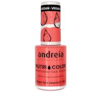 Vernis à Ongles NutriColor, Finition Brillante, Tenue Longue Durée, Respirant, Couleur NC15 Orange d'Andreia 10.5ml - Nail Art DIY, Vegan et Non Testé sur les Animaux, Soin + Couleur en une Étape