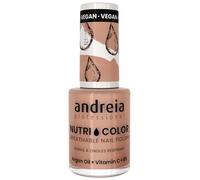 Vernis à Ongles NutriColor, Finition Brillante, Tenue Longue Durée, Respirant, Couleur NC8 Nu d'Andreia 10.5ml - Nail Art DIY, Vegan et Non Testé sur les Animaux, Soin + Couleur en une Étape