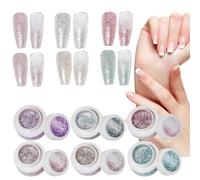 Vernis à Ongles Pailleté,6 Pièces Vernis Gel UV Scintillant | Accessoires de Manucure et Soin pour Femmes et Jeunes Filles