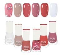 Vernis À Ongles Pastel 6 Pièces Vernis À Ongles Pas Besoin De Peinture Uv Respirant Vernis À Ongles Longue Durée Été Brillant Séchage Rapide Vernis À Ongles Lot Neutre Coloré Pour Diy Nail Manucure