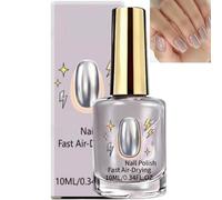 Vernis à ongles perle à séchage rapide-séchage à l'air rapide irisé scintillant translucide lilas violet vernis à ongles, sans éclats longue durée, manucure à domicile bricolage, (1 pièces)