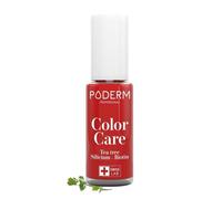 PODERM Vernis Mycose à Ongles - Swiss Made | Couleur Rouge Puissant - 8ML | Antifongique au Tea Tree, Silicium & Biotine | Renforce, Répare & Camoufle Ongles Jaunes et Abîmés | Créé par un Podologue