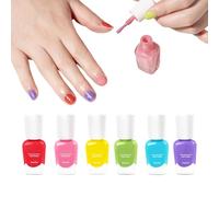 Vernis à Ongles pour | 6 Pièces Manucure Décollable À Base d'Eau,Set De Vernis À Ongles Pour Filles | Pour Ado Fête Salon À Domicile Mariage Voyage Rencontres Déplacements Débutants