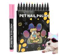 Vernis à ongles pour chien, vernis à ongles pour animaux de compagnie, 12 stylos créatifs pour vernis à ongles, peinture à ongles sûre pour chiens, 12 couleurs vives, vernis à ongles sans danger pour