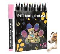 Vernis À Ongles pour Chiens, Stylos De Vernis À Ongles Créatifs De 12, Vernis À Ongles Sécurisé À Sec Rapide, 12 Couleurs De Vernis À Ongles pour Animaux De Compagnie pour Chiens