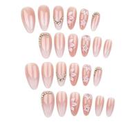 Vernis à ongles rose brillant avec motif floral 3D pour un look prêt à l'emploi