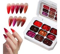 Vernis à Ongles Rouge,18ml Vernis Pailleté Séchage Rapide Fêtes Noël - Gel Rouge Cerise | Pour Salon Maison Voyage Mariage Spa Soins Fêtes Vacances d'Été