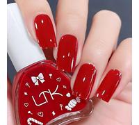 Vernis à ongles rouge brillant à séchage rapide avec finition crémeuse, longue durée résistant aux éclats et couleur pour nail art à la maison (rouge)