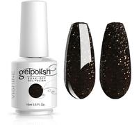 Vernis À Ongles Semi-Permanent Soak-Off Uv Led Nail Art Manucure Base Top Coat Vert Armée Paillette (1549)