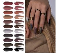 Vernis à ongles semi-permanent - ZGEER - Lot de 12 couleurs - 8 ml par flacon - Nuances de beige et marron