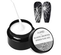 Vernis à ongles Spider Designs artistiques Spider Gel, fil de peinture araignée longue durée, vernis à dessin pour ligne effet exceptionnel amateurs de Nail Art Design peinture à ongles(Blanc)