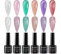 Vernis À Ongles Uv Clear Jelly Crystal Glitter Set 6 X 7ml Réfléchissant Poly Gel Ongles Vernis À Ongles Gel Manucure Jelly Gel Vernis À Ongles Pour Nail Design Summer Diy[X888]