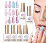 Vernis à ongles, vernis à ongles en gel - Vernis à ongles chatoyant | 6 couleurs de manucure de manucure de top coat pour l'anniversaire, anniversaires, Noël, Saint-Valentin