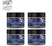 Vernis argenté pour argenterie, anti-ternissement Silver Cleaner. (4PCS) | Redonne l'éclat au plaqué argent et à l'argent massif, pâte restauratrice, vernis et nettoyant argent professionnel.