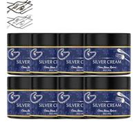 Vernis argenté pour argenterie, anti-ternissement Silver Cleaner. (8PCS) | Redonne l'éclat au plaqué argent et à l'argent massif, pâte restauratrice, vernis et nettoyant argent professionnel.