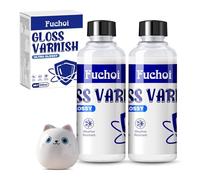 Vernis Argile Autodurcissante 200ml, Glaçure Argile Imperméable, Vernis Brillant Résistant aux Rayures - Compatible avec Peinture Acrylique, Poterie, Céramique, Bois et Plâtre