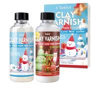 Vernis Argile Autodurcissante 200ml - Vernis Argile Imperméable Anti-Fissures & Anti-Rayures Brillant + Mat - Pour Argile Polymère Acrylique, Poterie, Céramique, Bois et Plâtre Air Dry Clay Glaze