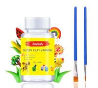 Vernis Argile Brillant Autodurcissant, Peinture Acrylique Transparente Incolore pour Poterie, Imperméable et Résistant aux Rayures