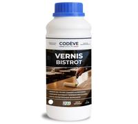Vernis Bistrot - Codeve Bois - 1L - Intérieur - Pour Protéger Votre Meuble, Plateau, Table, Tablette Ou Dessus En Bois.
