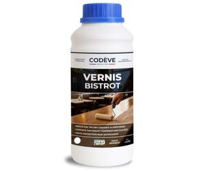 Vernis Bistrot - Codeve Bois - 1L - Intérieur - Pour Protéger Votre Meuble, Plateau, Table, Tablette Ou Dessus En Bois.