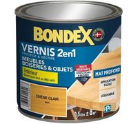 Vernis bois chêne clair mat - BONDEX - 0,5 L