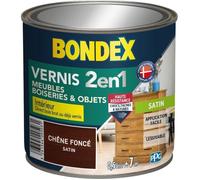 Vernis bois chêne foncé - BONDEX - 420495 - Satin - 0,5 L