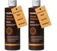 Vernis Bois Intérieur Ultra Résistant (250ml, Gloss) - Vernis à Séchage Rapide et en Phase Aqueuse, Protège les Meubles en Bois Dur et Tendre, Portes etc. Contre les Chocs, Rayures & Taches (Lot de 2)