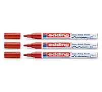 Marqueur - edding - 751 Gloss Paint - Permanent - Verre Métal Plastique - Rouge