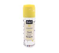 Odif - Vernis Coloré Givré Aspect Mat en Spray - Couleur Définitive Tous Supports - Application Facile et Homogène - Séchage Rapide - Fabriqué en France - Spray 125 ml, Citron