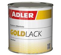 Vernis doré ADLER pour le bois et le métal - 125 ml - Intérieur et extérieur - Effet doré satiné - Écologique, résistant aux intempéries et résistant à la chaleur avec forte protection anticorrosion