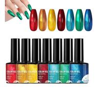 Vernis en Gel Arc-en- Vernis Gel pour Ongles Décoratif | Fournitures pour Manucure Iridescent 7 Pièces pour Femmes, Filles, Étudiantes, Salon, Voyage, Séances Photo et Spectacles sur Scène