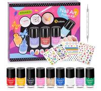 Vernis Enfant Rapide pour Les Filles Avec Autocollant Gemme, Vernis Enfant à l'eau Faible Odeur Non Toxique