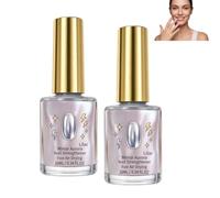 Vernis fortifiant effet miroir lilas, séchage rapide, 10 ml (2 pièce) | Ce vernis brillant effet miroir offre une finition iridescente pour une manucure élégante, tandis que sa formule à séchage